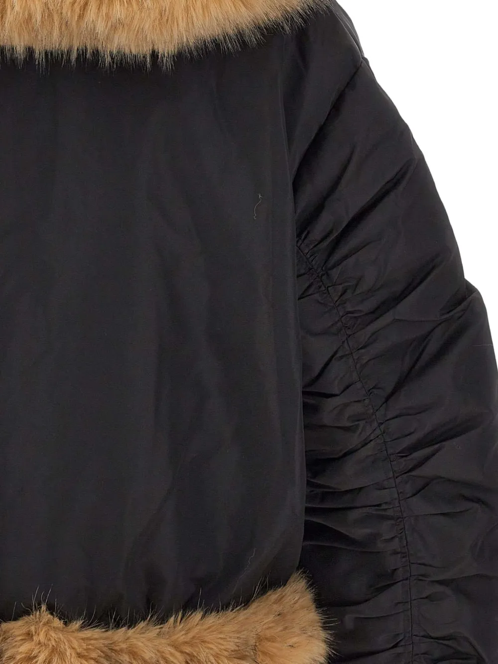Rotate Birger Christensen Faux Fur Bomber Jacket In Black