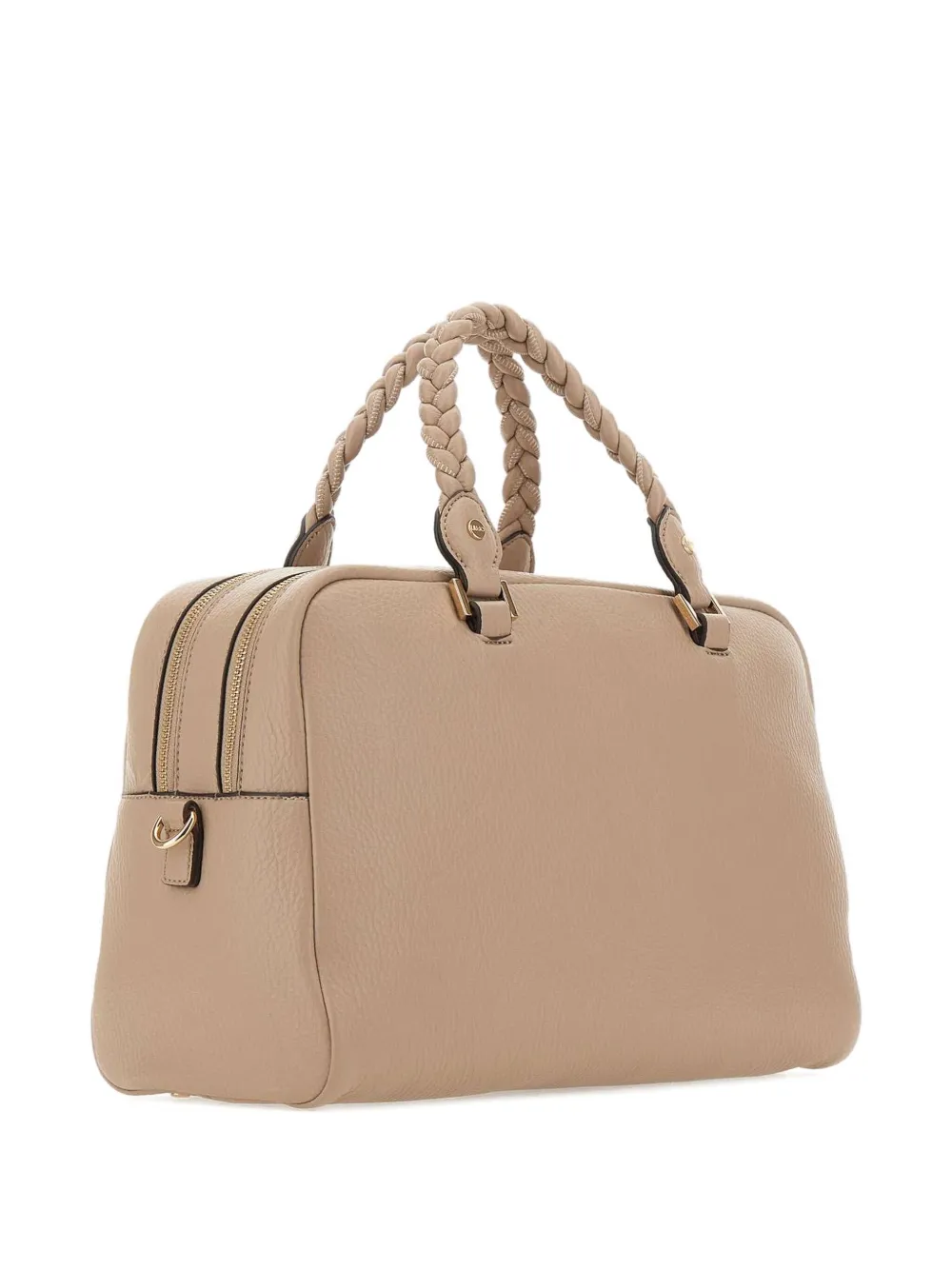 Liu •jo Braided-handle Zip Tote Bag In Brown