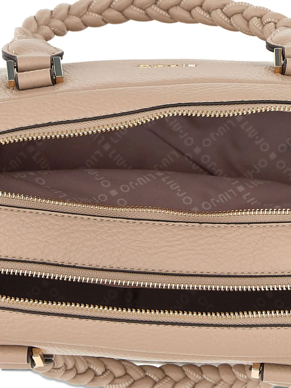 LIU JO Shopper met gevlochten handgreep Beige