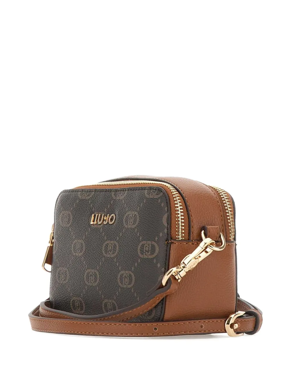 Liu •jo Monogram Shoulder Bag In Brown