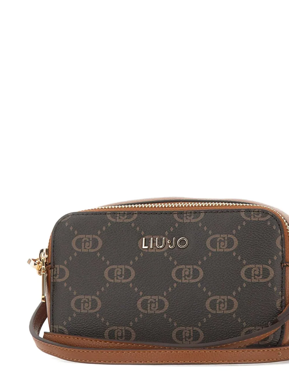 Liu •jo Monogram Shoulder Bag In Brown