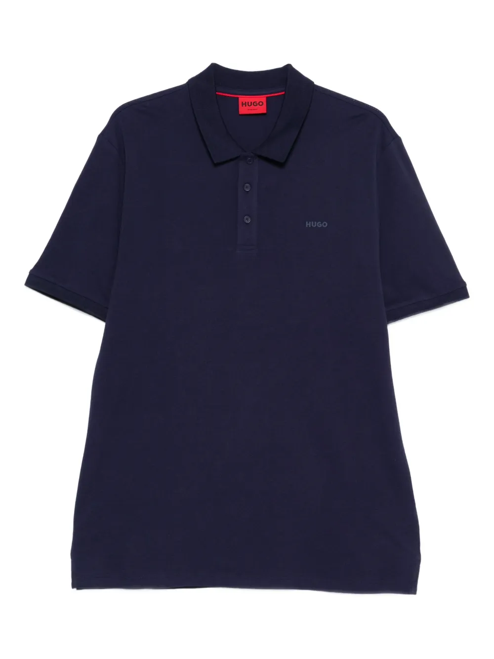 HUGO Donos logo-detail polo shirt | Blue | Image 1
