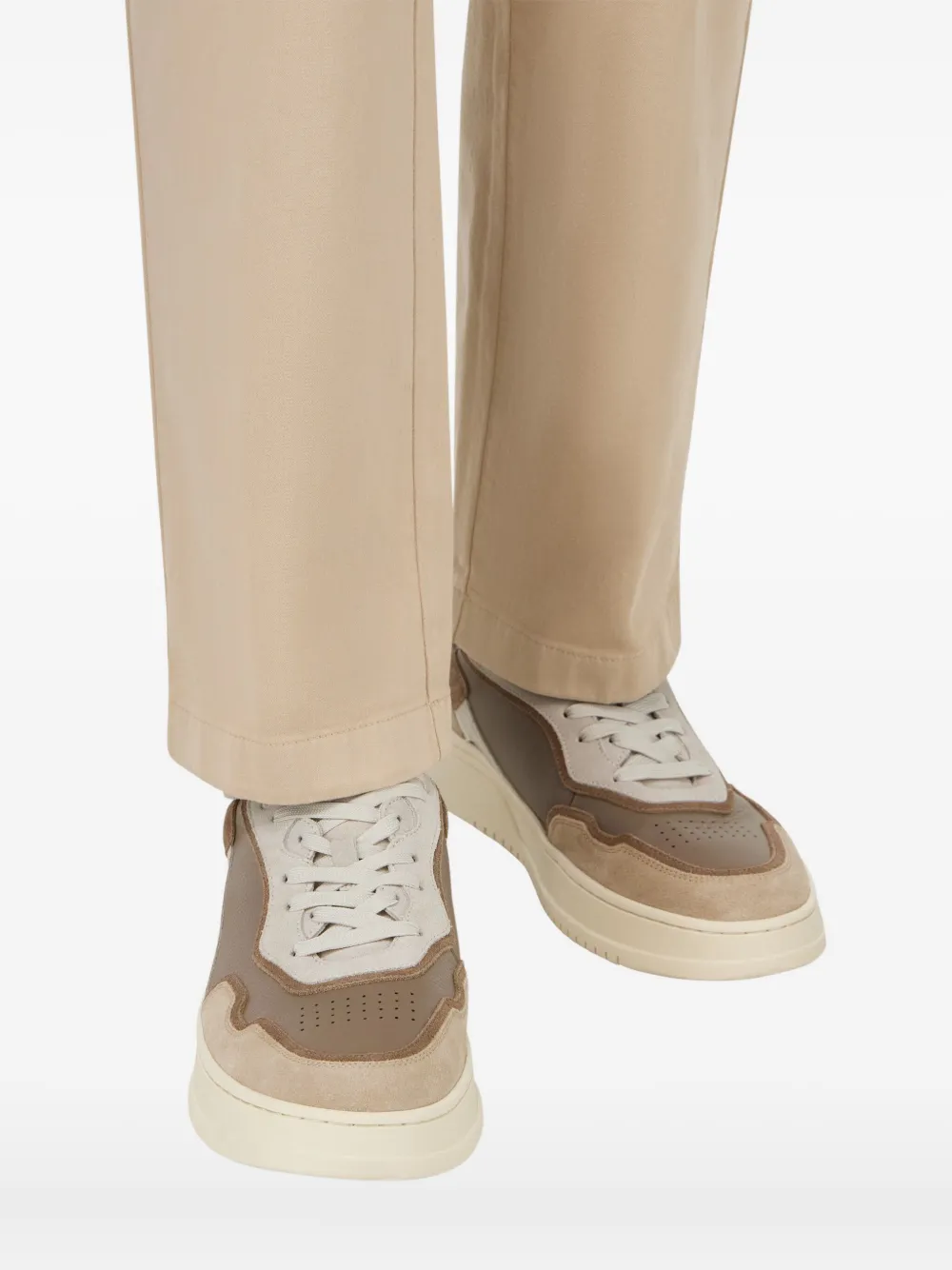 Boggi Milano Leren sneakers Bruin