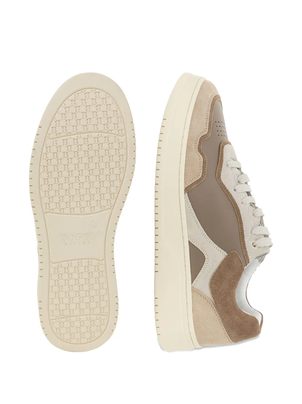 Boggi Milano Leren sneakers Bruin