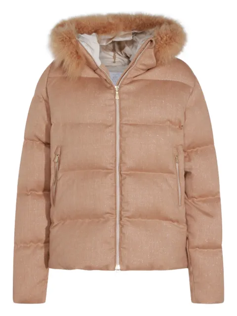 Eleventy fur-trim hooded coat