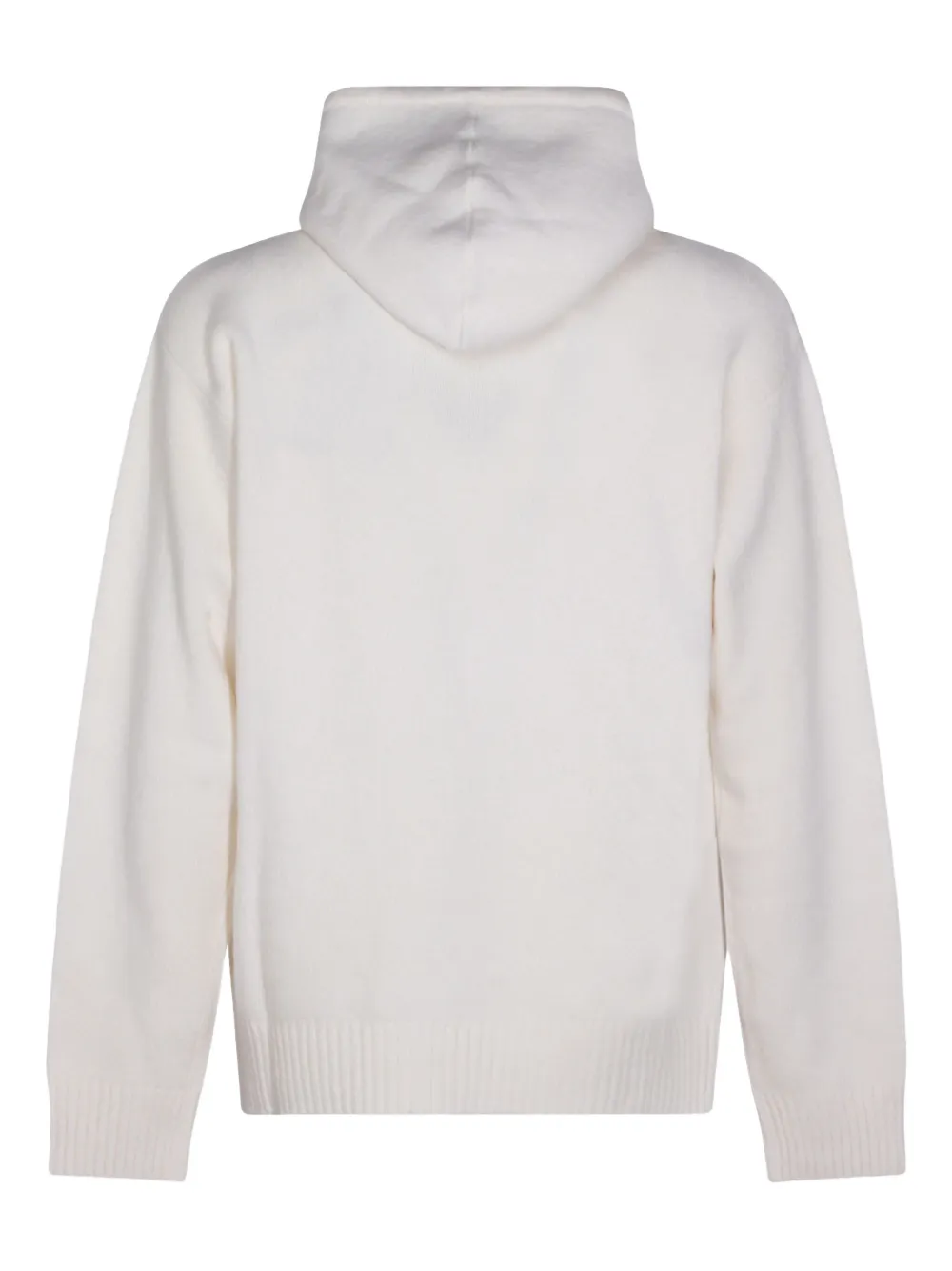 Seven Gauge Wool Hoodie In White