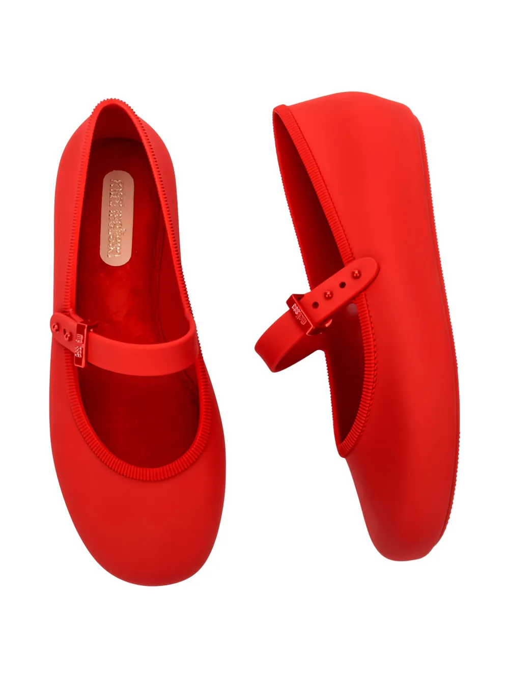 Mini Melissa Ballerina's met gespsluiting Rood