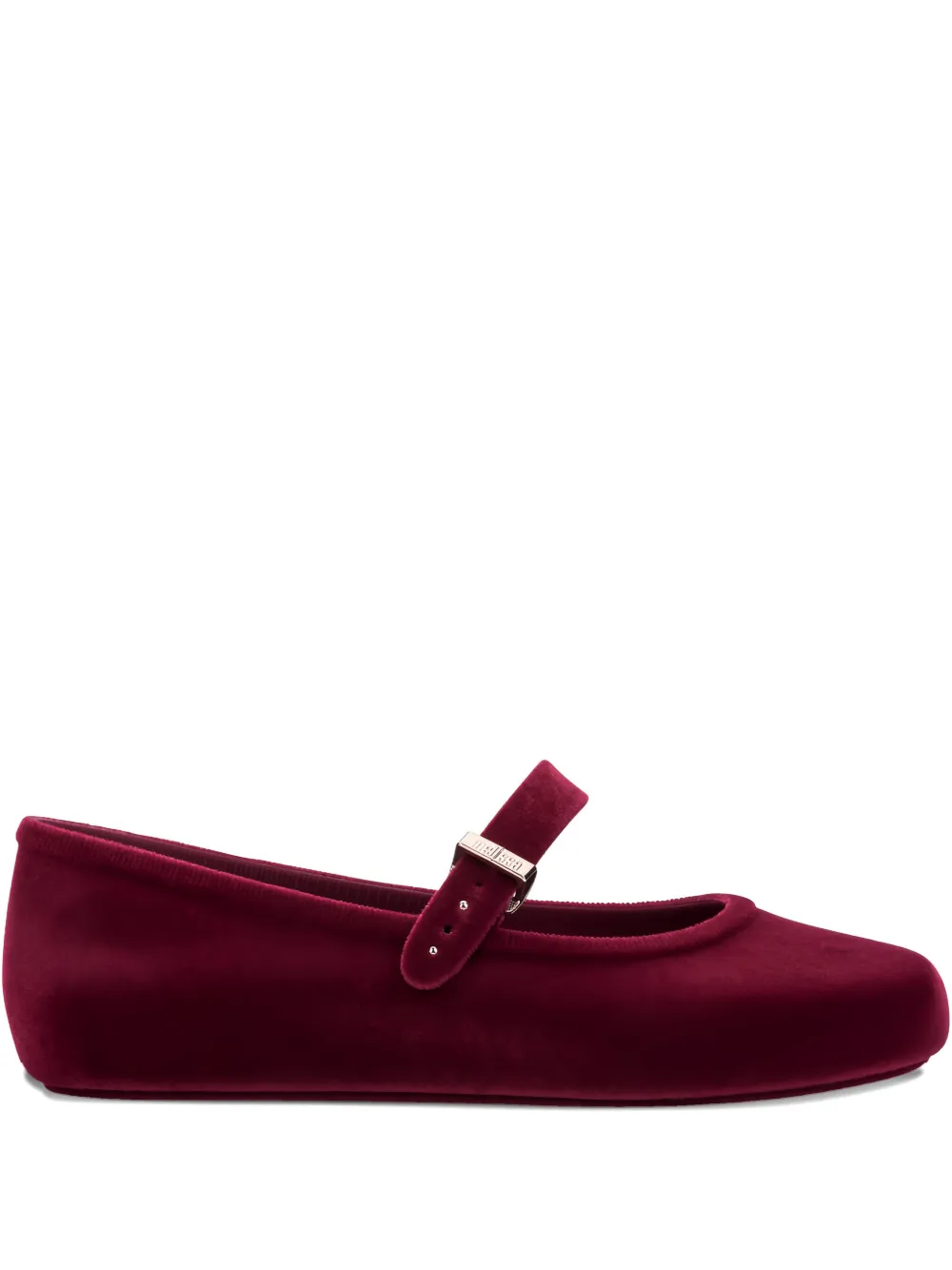 Melissa Velvet Ballerinas In Red