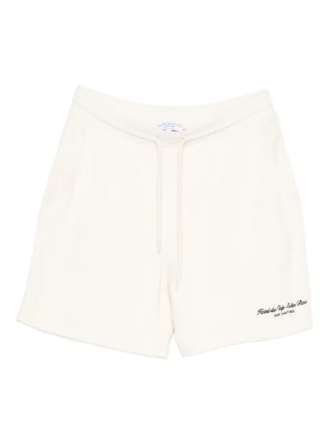 Sporty & Rich x Hotel Du Cap Eden Roc Eden Script embroidered mini shorts