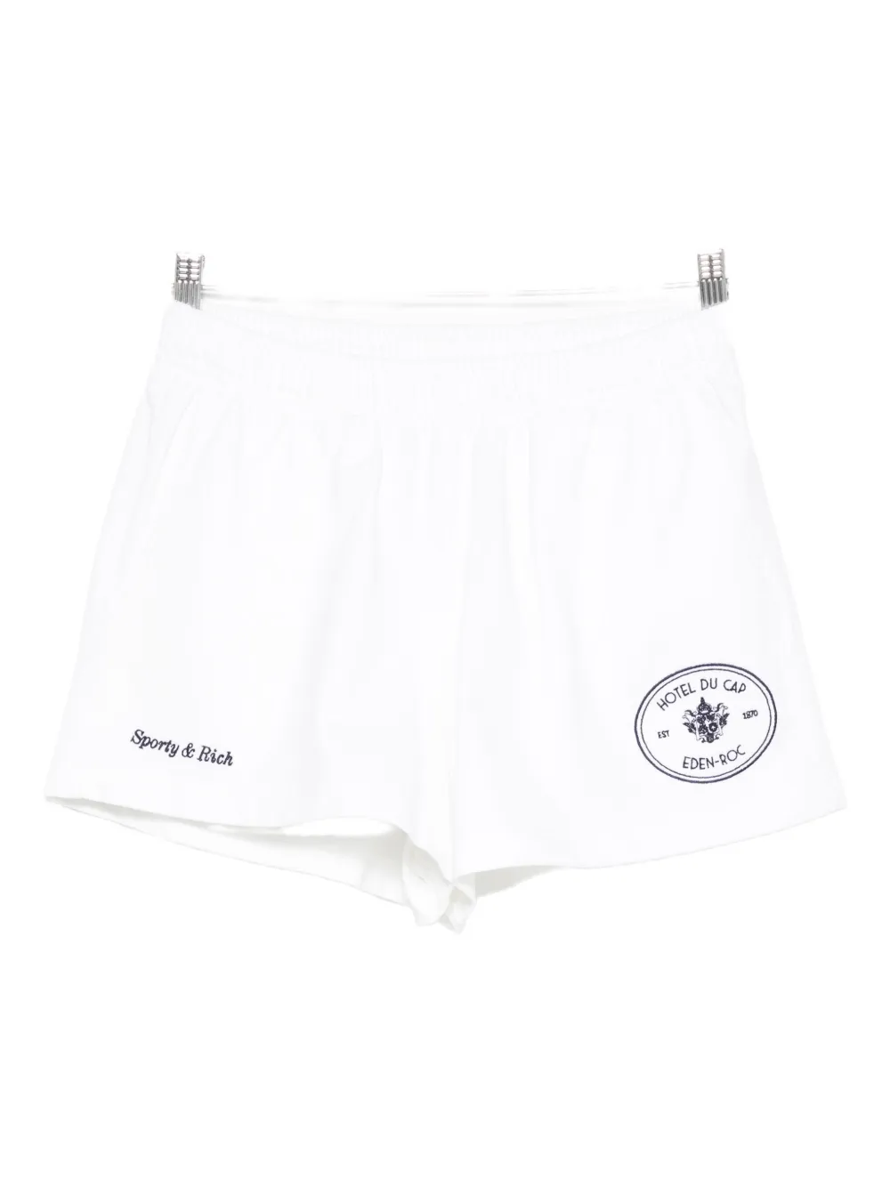 Sporty & Rich x Hotel du Cap Eden Roc Pantaloni con ricamo logo - Bianco