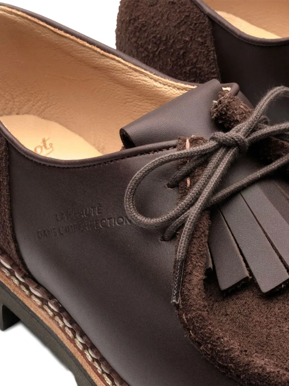 Paraboot x Universal Works Michael derby schoenen Bruin