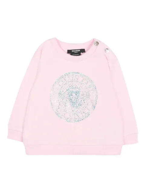 Balmain Kids button graphic sweatshirt