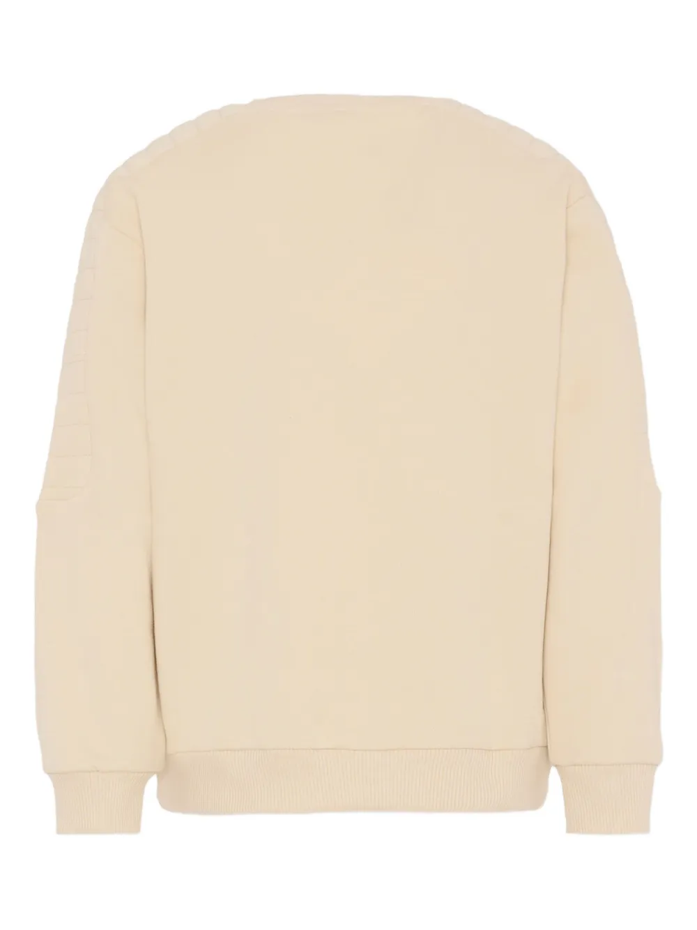 Balmain Kids Geribbelde sweater met logo Beige