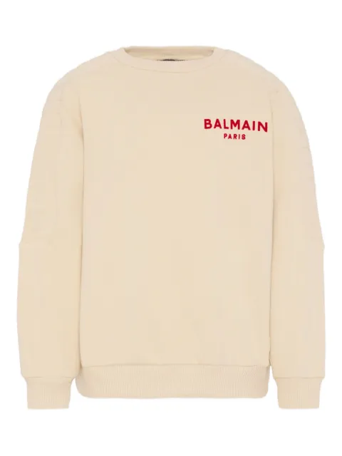 Balmain Kids ribbed logo sweatshirt