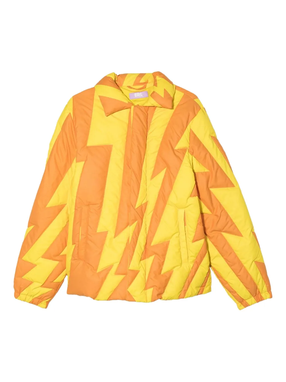 ERL KIDS lightning-bolt puffer jacket | Yellow | Image 1