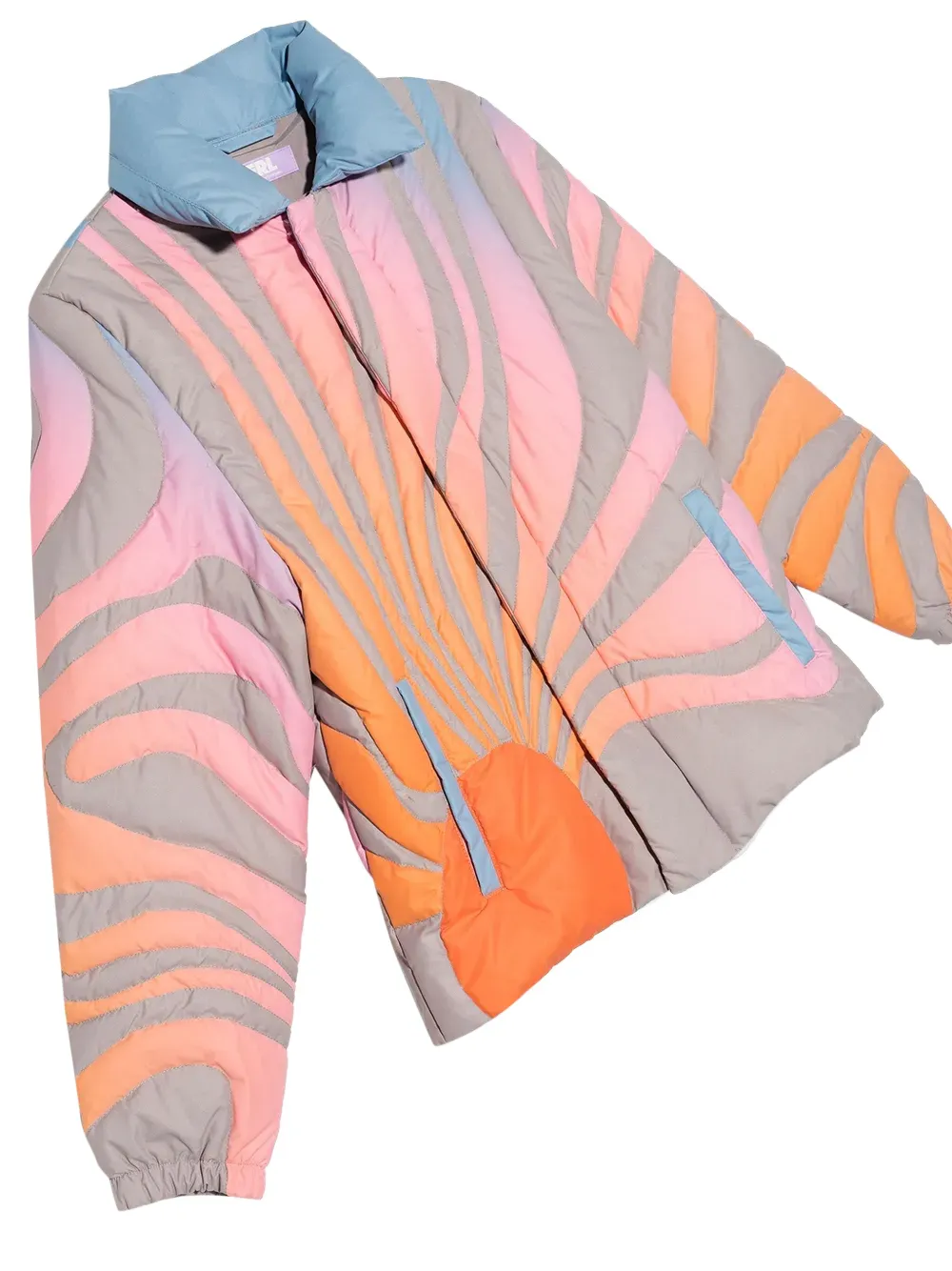 ERL KIDS Gewatteerd jack met zonpatroon Oranje