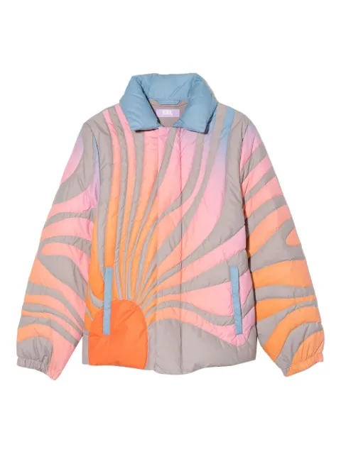 ERL KIDS chamarra capitonada con motivo de sol