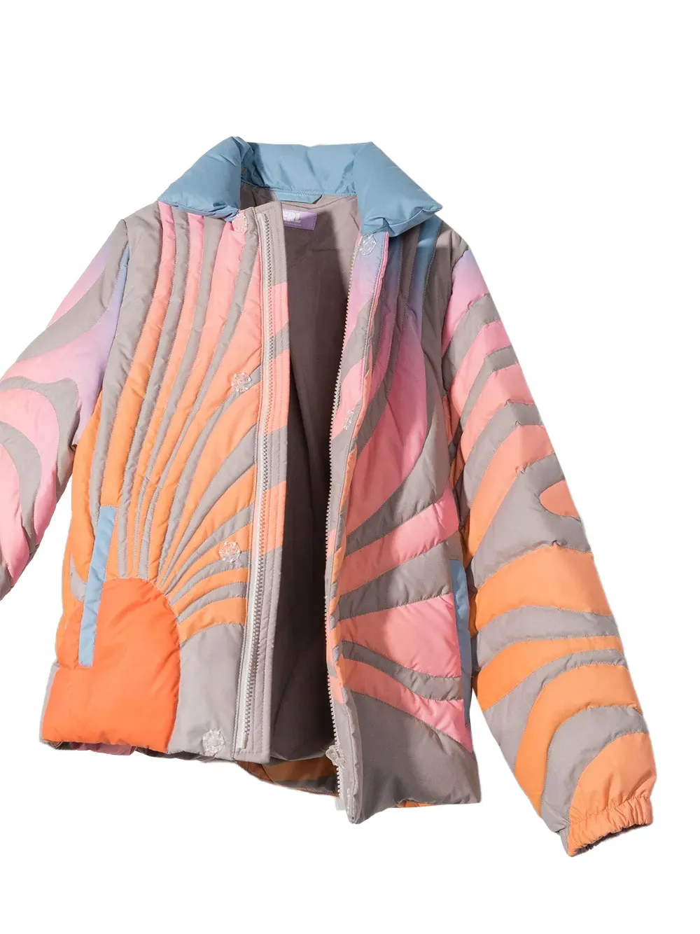 ERL KIDS Gewatteerd jack met zonpatroon Oranje