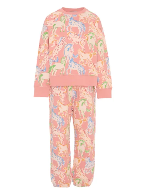 Stella McCartney Kids Jogginganzug mit Pferde-Print