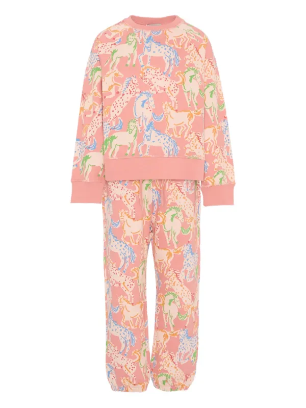 Stella McCartney Kids ホースプリント トラックスーツ | ピンク