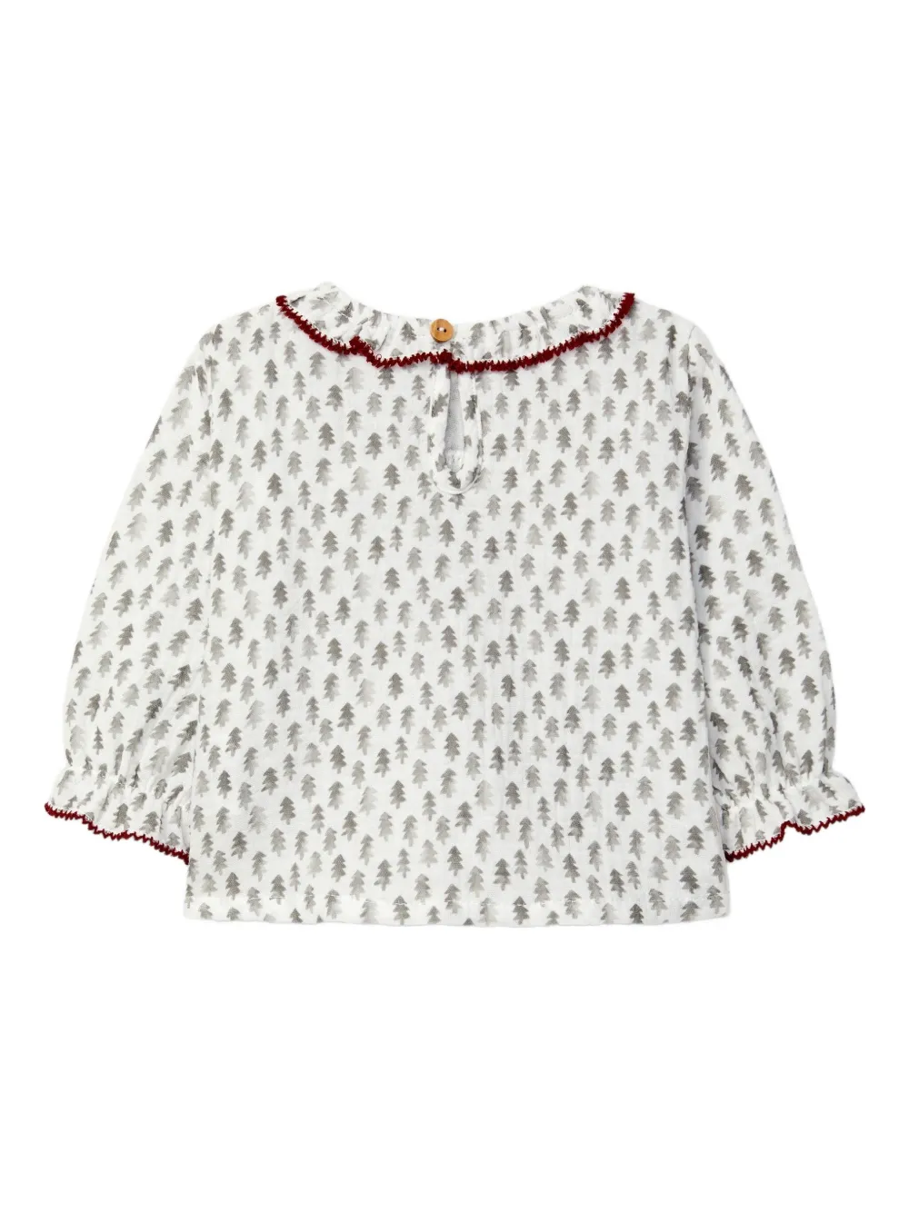 Snug ruffled print-detail blouse | Blouses | Image 2