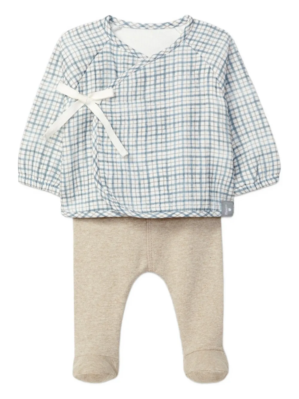 Snug checked-pattern trousers set | White | Image 1