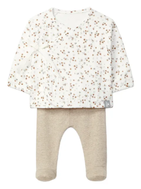 Snug floral-pattern trousers set