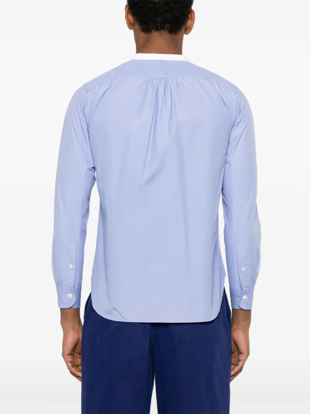 Pre-owned Junya Watanabe 2015 Collarless Shirt In Blue