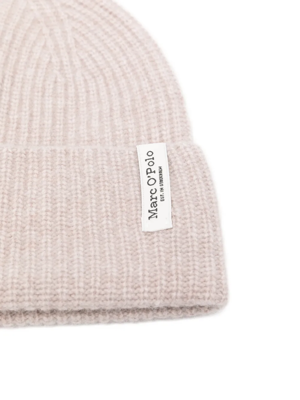 Marc O'polo Logo-patch Beanie In Neutral