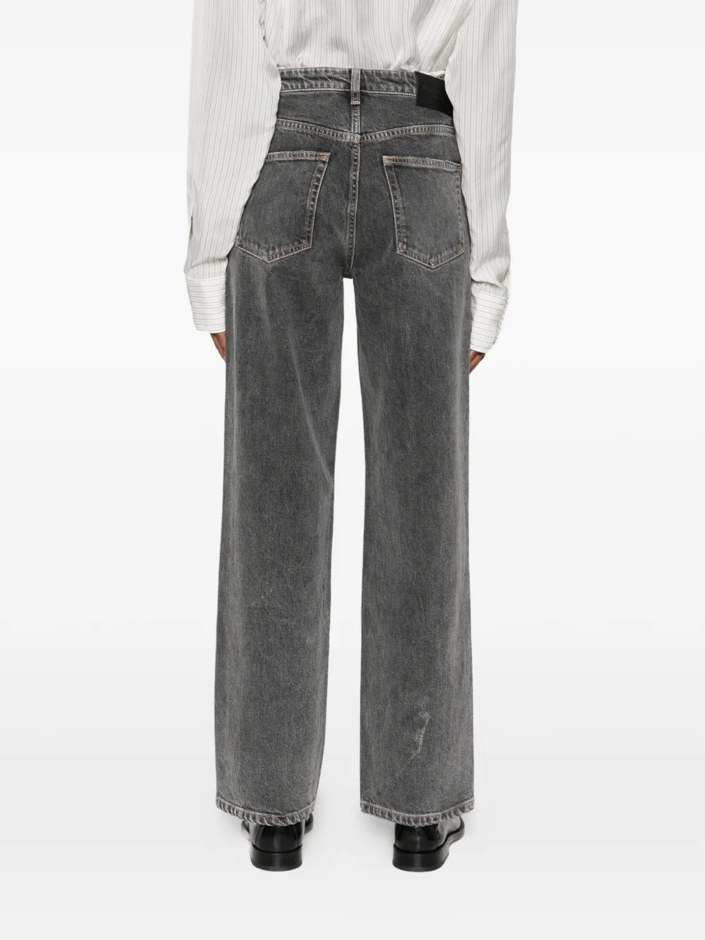 Marc O'polo Distressed Straight Jeans In Gray