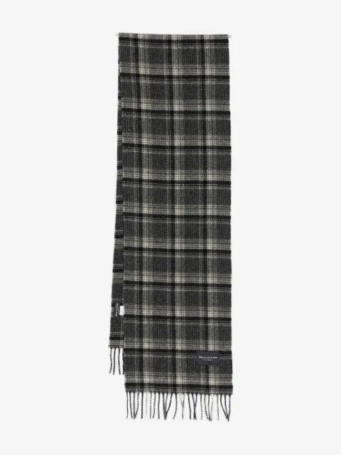 Marc O'Polo checked fringed scarf