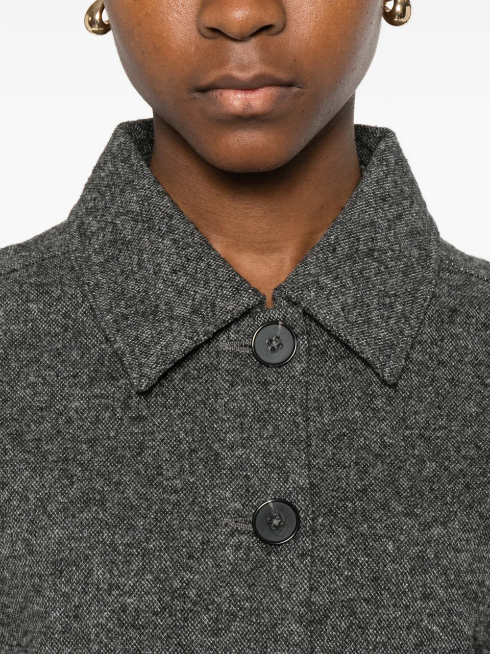 Marc O'polo Point-collar Jacket In Gray