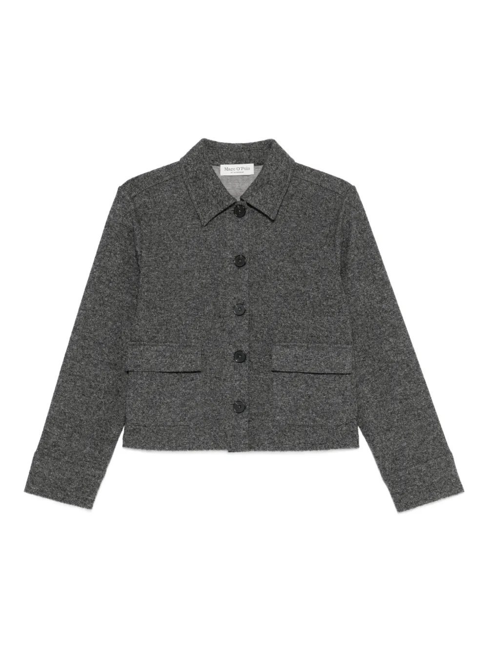 Marc O'polo Point-collar Jacket In Gray