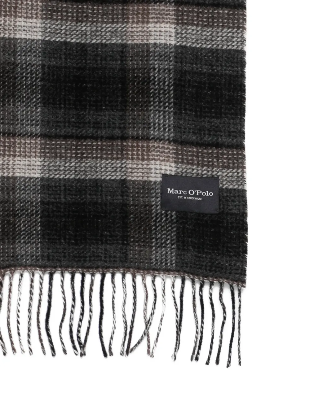 Marc O'Polo checked fringed scarf | Image 2