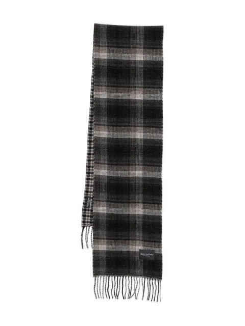 Marc O'Polo checked fringed scarf