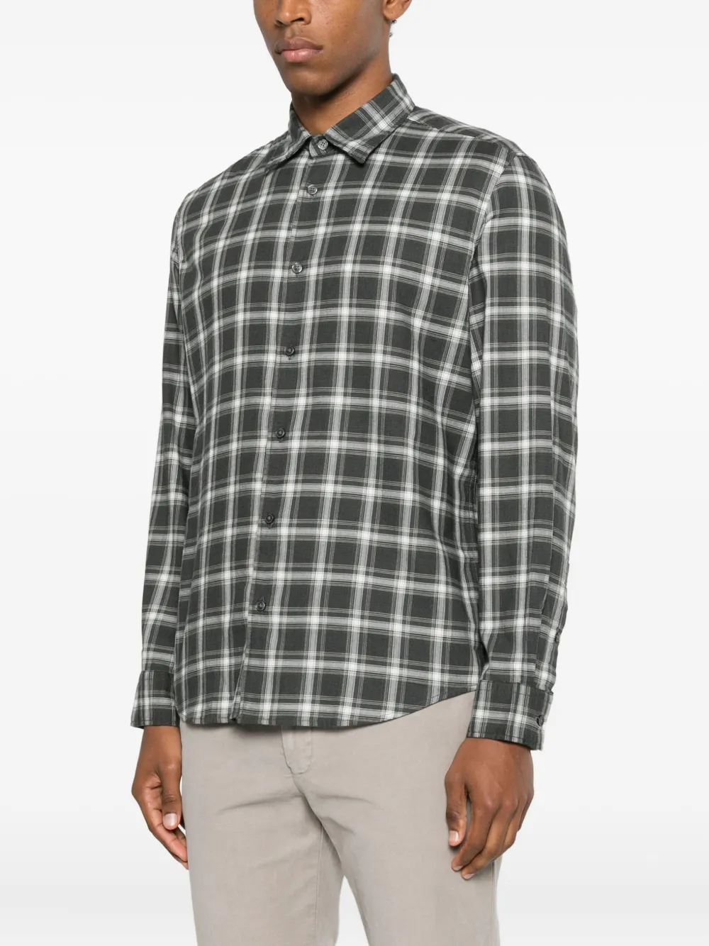 Marc O'polo Checked Long Sleeve Shirt In Green