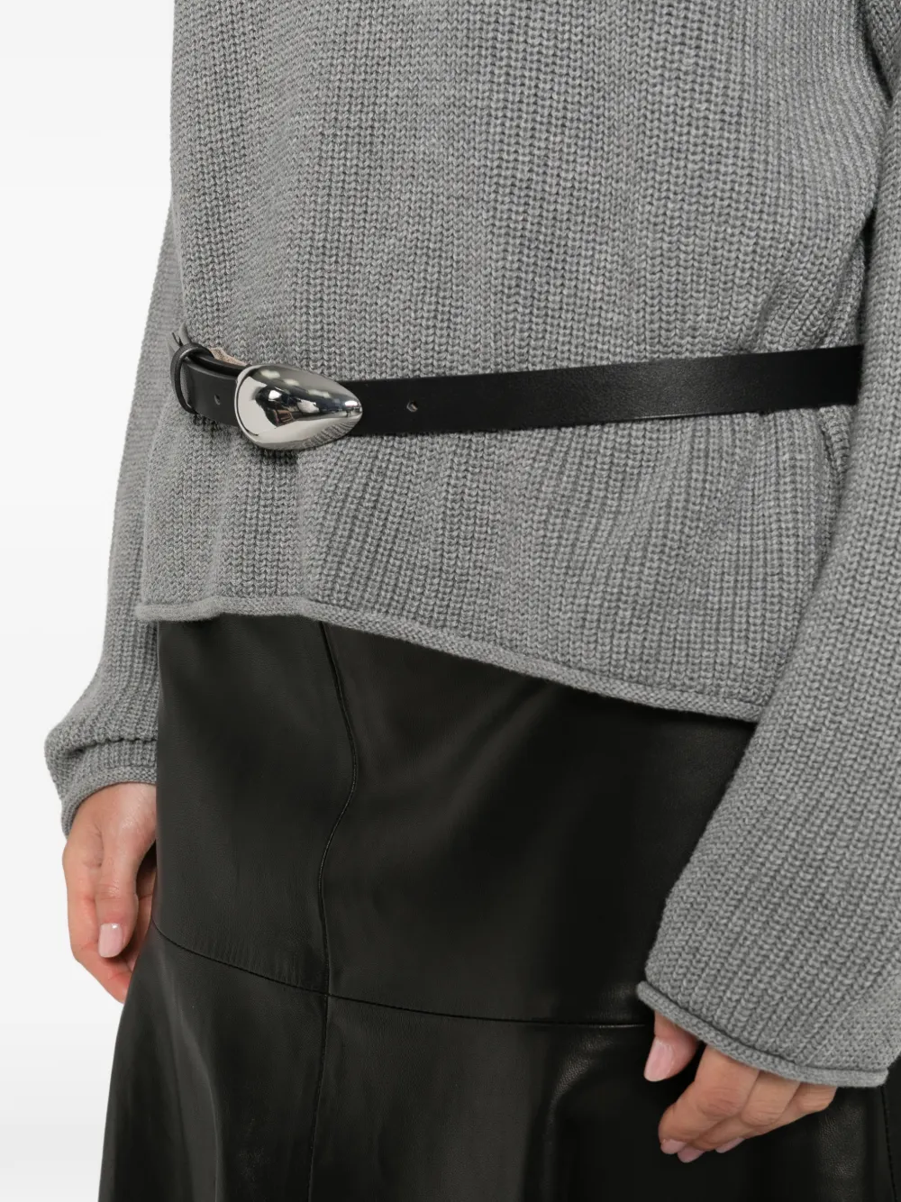 Marc O'Polo Geribbelde pullover Grijs
