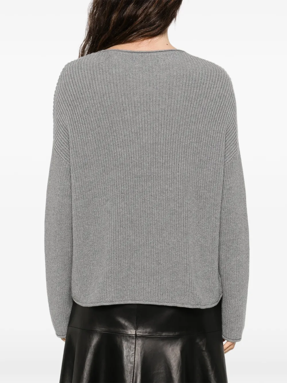 Marc O'Polo Geribbelde pullover Grijs