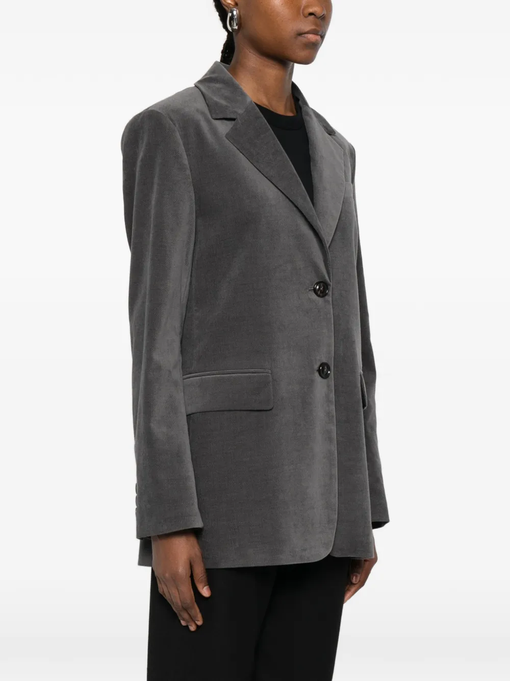 Marc O'Polo Blazer met zak en knoop Grijs