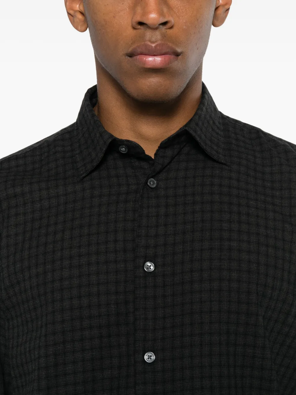Marc O'polo Checked Long Sleeve Shirt In Black