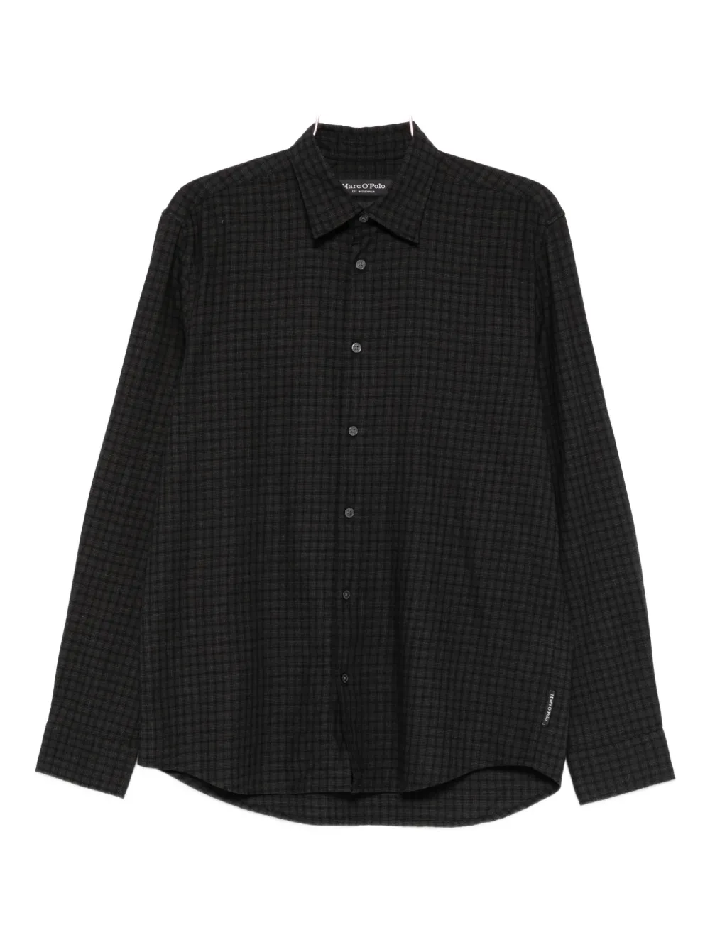 Marc O'polo Checked Long Sleeve Shirt In Black