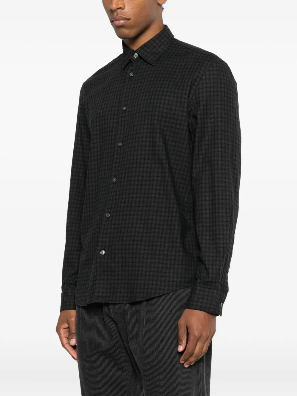 Marc O'polo Checked Long Sleeve Shirt In Black
