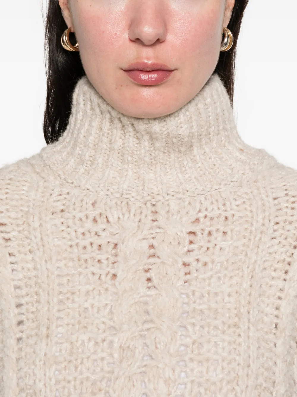 Marc O'polo Cable Knit Sweater In Gray