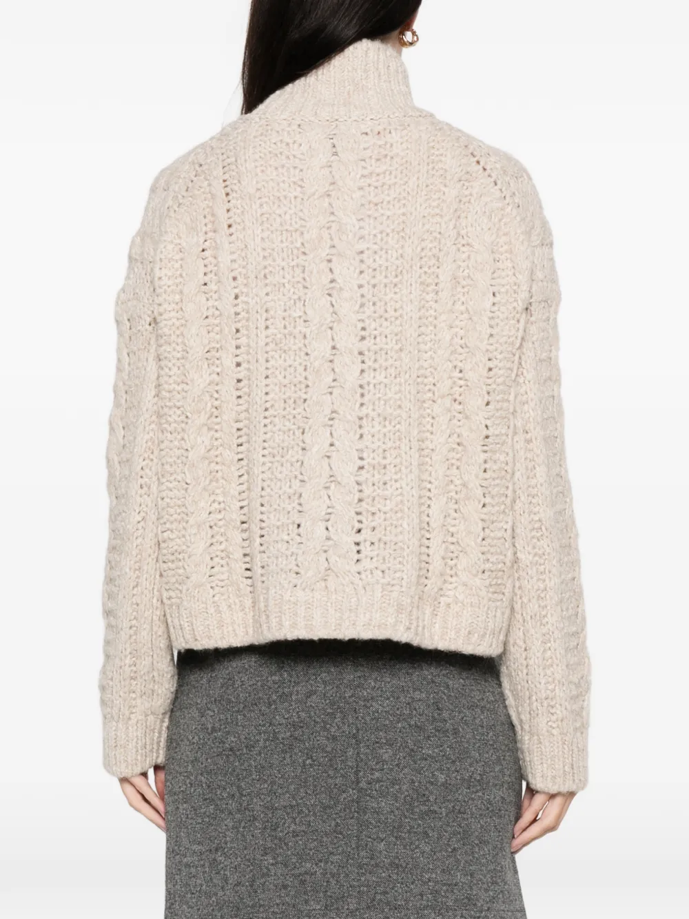 Marc O'polo Cable Knit Sweater In Gray