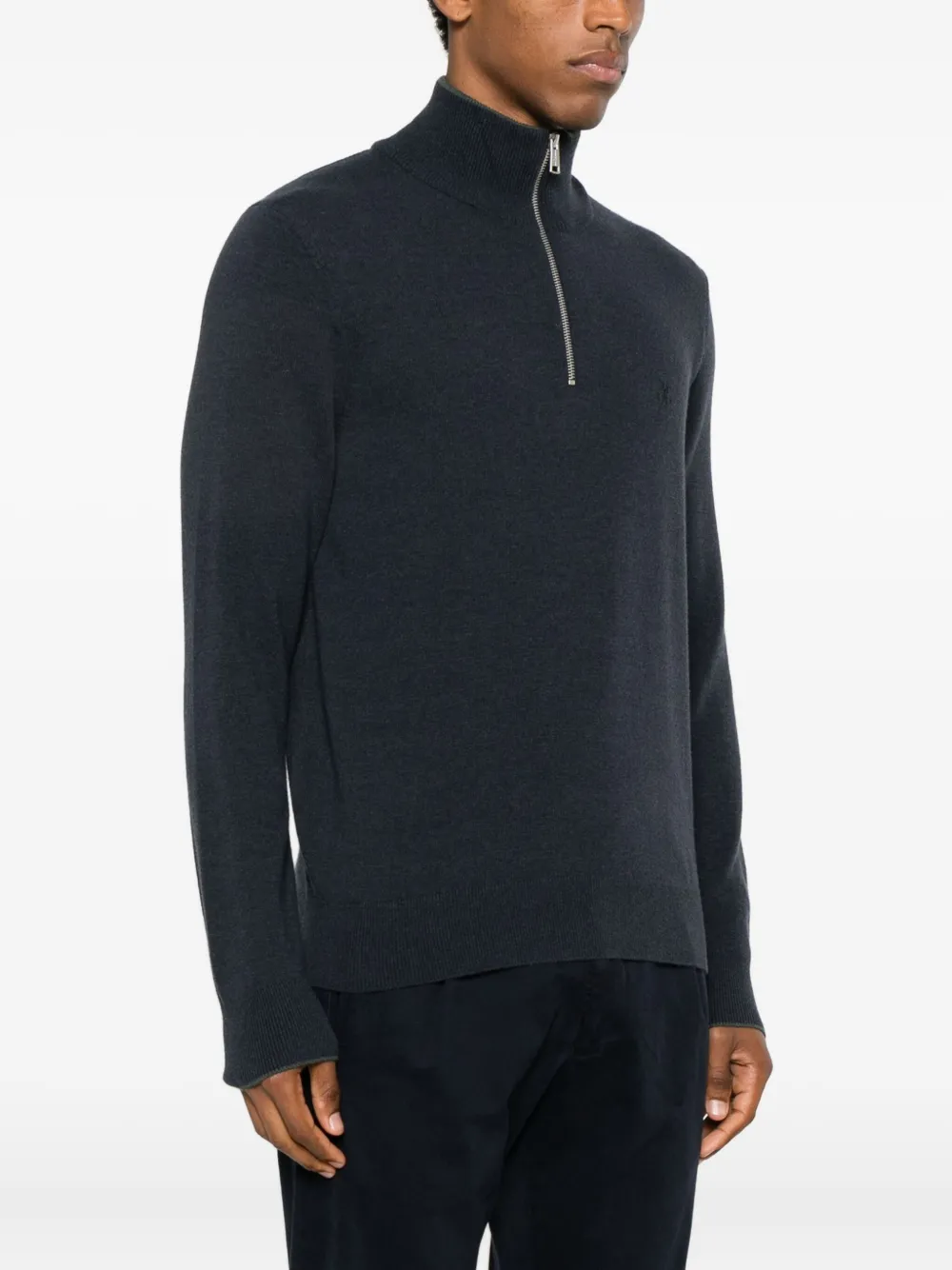 Marc O'polo Zip Neck Sweater In Multi