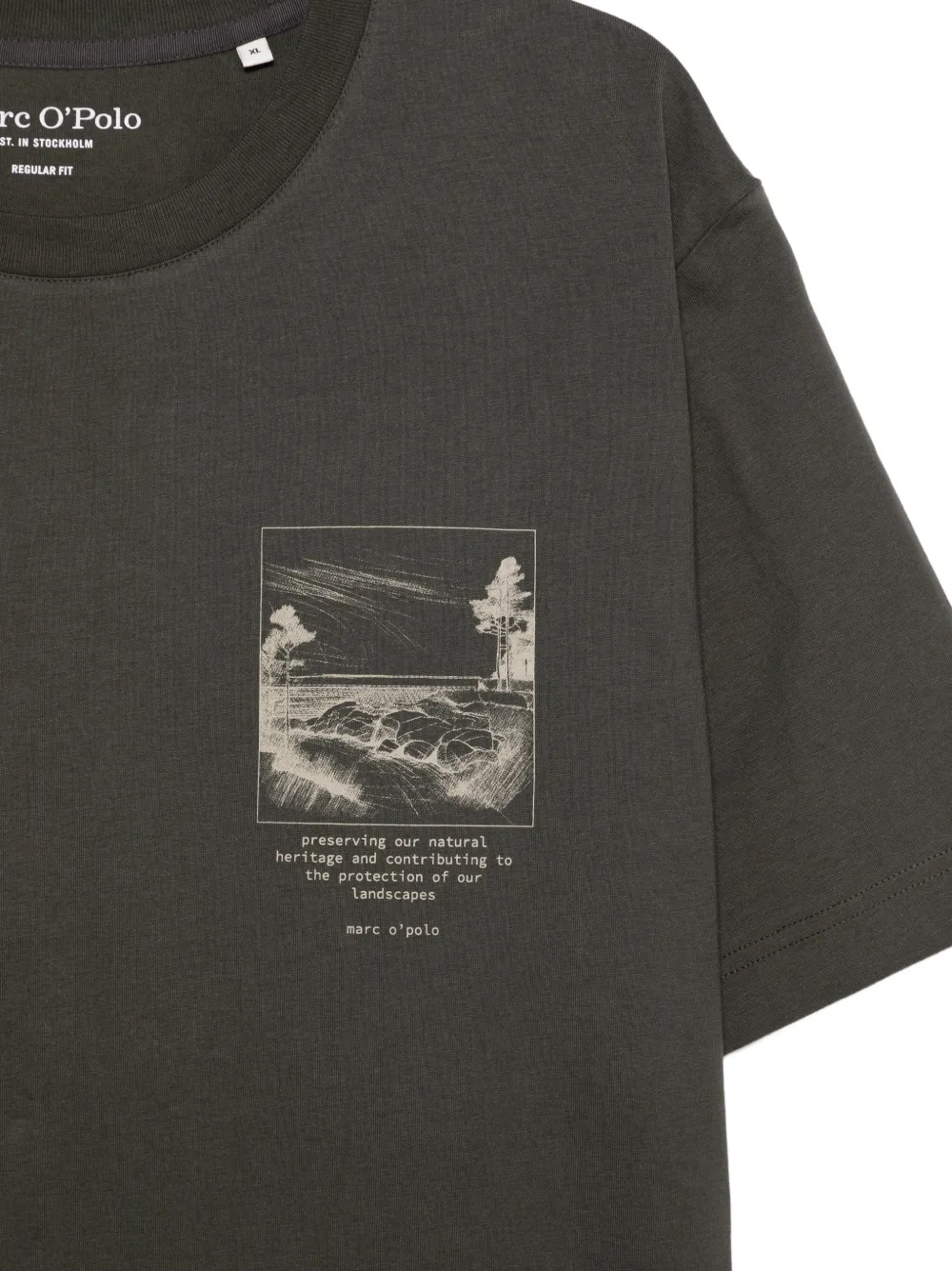 Marc O'polo Graphic-print T-shirt In Green