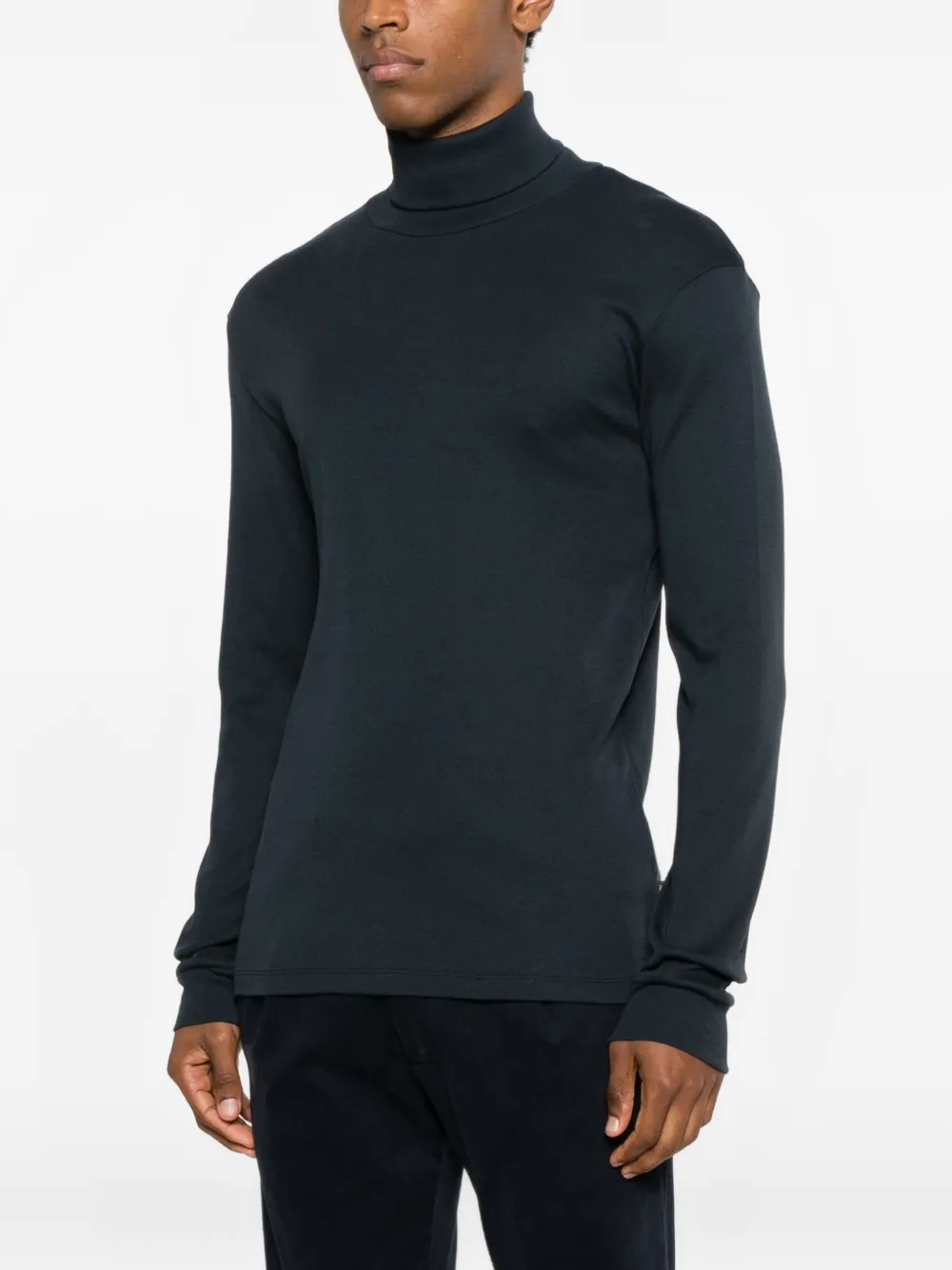 Marc O'polo Roll-neck Long-sleeve Top In Blue