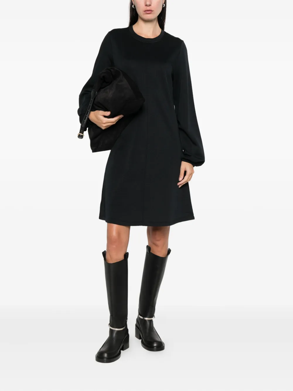 Marc O'Polo long-sleeve mini dress - Zwart