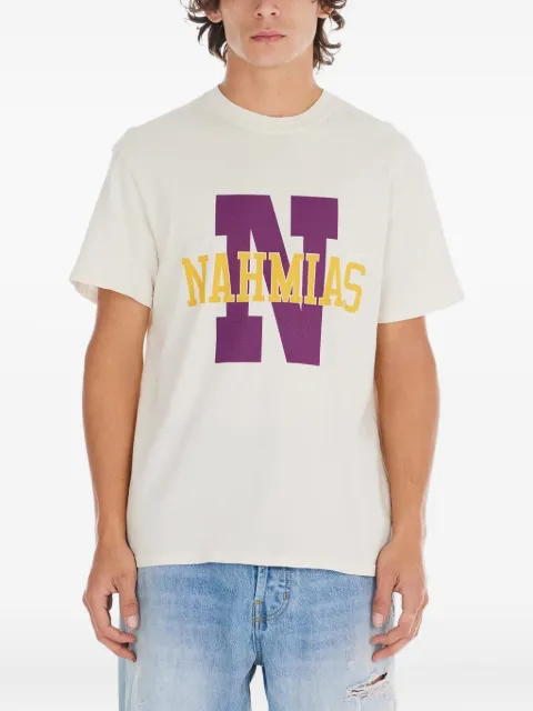 Nahmias playera con cuello redondo