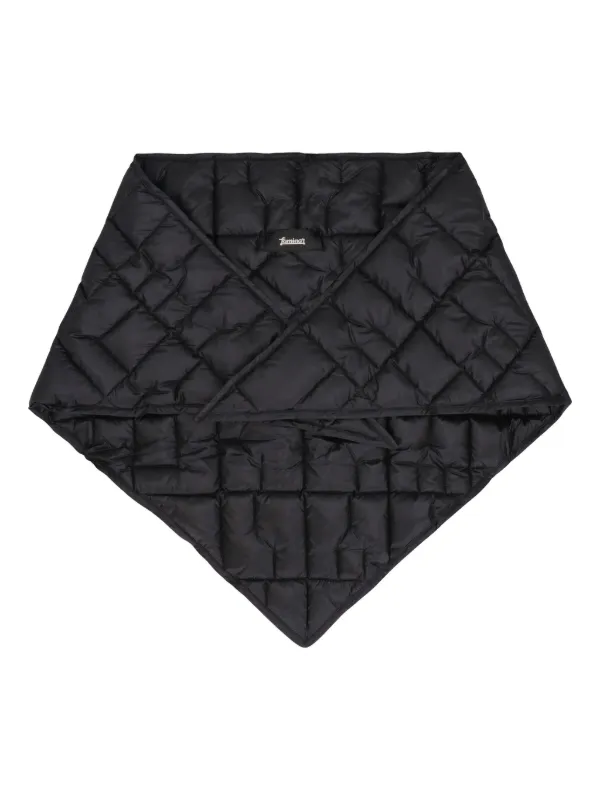 Herno Quilted Scarf in Black